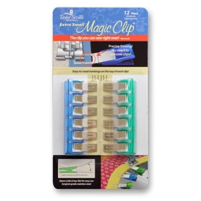 Image of Taylor Seville Originals Stainless Steel &amp; Plastic (Extra Small) Sewing Magic Clip 12 Pieces