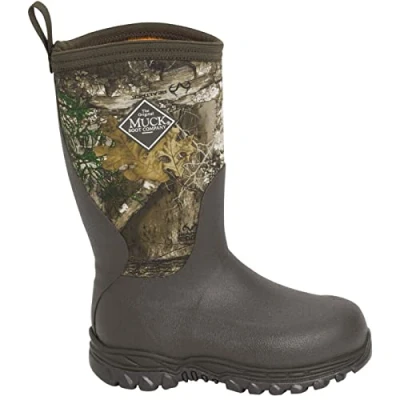 Image of Muck Boot unisex child Rugged II Snow Brown/real Tree edge 8 M US