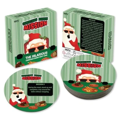 Image of UKPG Christmas DINNER Game MISSION 3 to 15 players For Children, Family, Kids, Dinner, eve box fillers, stocking fillers