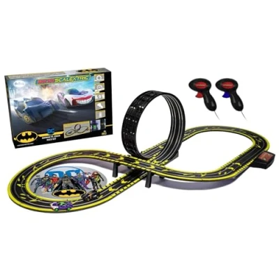 Image of Micro Scalextric Car Race Track Sets for Kids Age 4+ Batman vs Joker Builder Construction Set, Battery Powered Track, Slot Cars Kids&#039; Play Vehicles Mini Toy Racing Tracks Boys