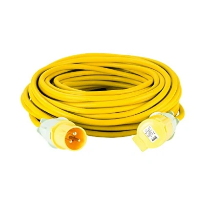 Image of Defender Extension Lead Yellow 2.5mm2 16A 25m 110V