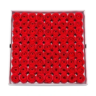 Image of 81PCS Soap Rose Flower Flora Scented Plant Essential Oil Soap, Gift for Anniversary/Birthday/Wedding/Valentine¡¯s Day Box