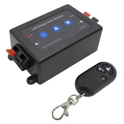 Image of PB Versand LED Wireless Dimmer/Switch 12 V DC with Remote Control and Panel for All Dimmable Bulbs Plug Socket (with Cable Terminals)