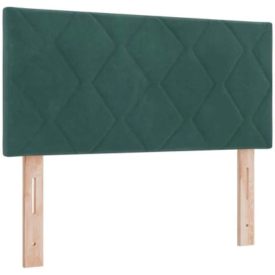 Image of vidaXL Dark Green Diamond Block Headboard 90cm Velvet