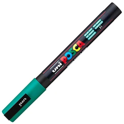 Image of Uni Ball Posca Fine Bullet Tip Marker Emerald Green