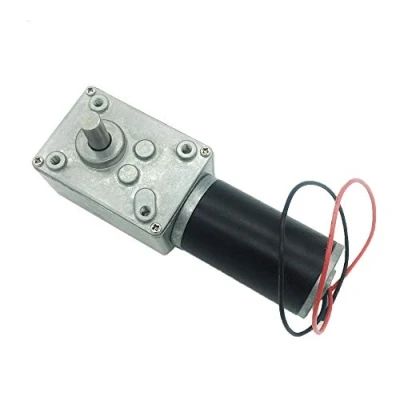Image of BRINGSMART A58SW31ZY 12V DC Worm Gear Motor Self Locking Reversed Mini Turbine Geared for DIY Robot Rotating Table Door Lock Curtain Machine (12V 260rpm)