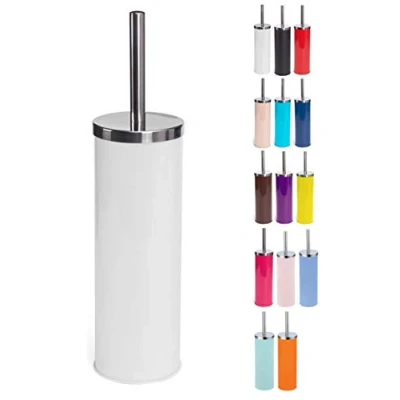Image of MSV Miami Toilet Brush with Hygienic Container White, Stainless Steel, 30 x 20 15 cm