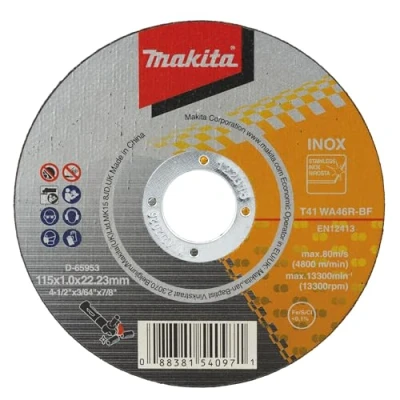 Image of Makita D 65953 Thin Cut Off Wheel 115mm x 22.23mm
