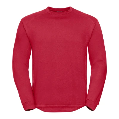 Image of Russell Athletic Mens Spotshield Heavy Duty Crew Neck Sweatshirt (Classic Red) Size X Small