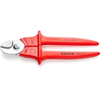 Image of Knipex Cable Shears handles extrusion plastic coated insulated, VDE tested 230 mm 95 06