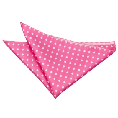 Image of DQT Men Pink Solid Plain Stripe Floral Paisley Polka Dot Pocket Square Hot