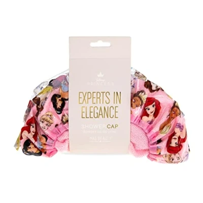 Image of Mad Beauty Disney Princess Shower Cap Water Repellent Keeps Hair Tucked Away During Routine Cruelty Free Cosmetics Skincare Gifts for Women, Adults, and Kids