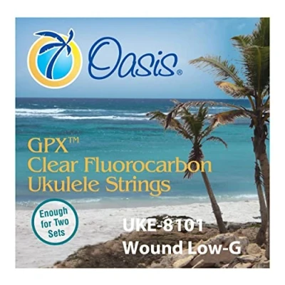 Image of Oasis GPX Flourocarbon, Warm, Low &#039;G&#039; Ukulele Strings for Soprano, Concert, Tenor