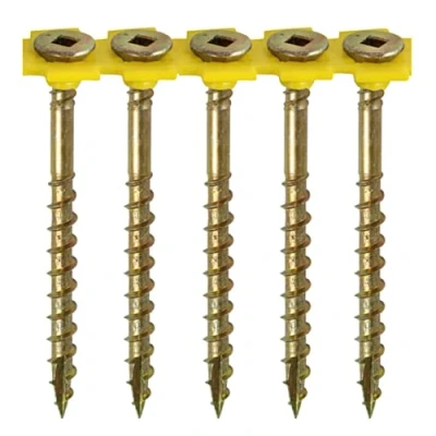 Image of TIMCO 00055COLLF Collated Flooring Screw Square Drive Countersunk 4.2 x 55 Yellow Box of 1000