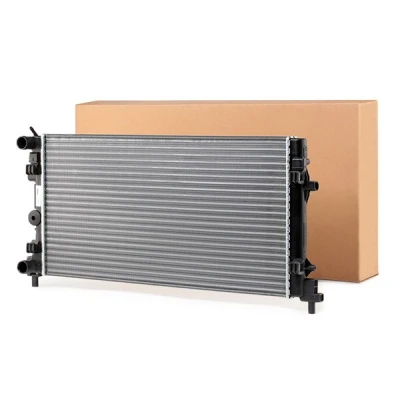 Image of 6R0121253N Engine radiator VALEO 701522 Aluminium 340mm 650mm 23mm with coolant regulator Mechanically jointed cooling fins SEAT: Ibiza 4