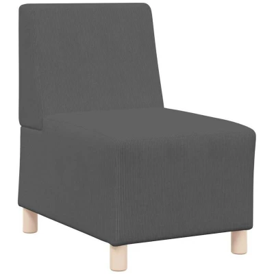 Image of vidaXL Sofa Chair with Cushion Dark gray Corduroy fabric