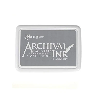 Image of Ranger AIP52517 Archival Ink Pad Shadow Grey, 6.9 x 9.8 1.8 cm