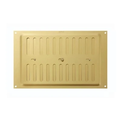 Image of MAP Hardware 946 33 Metal Adjustable Air Vent 9&quot; x 6&quot;, Double Brick Hit &amp; Miss Grille Cover (229mm 152mm), Gold