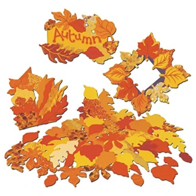 Image of Springboard 10227 Pre Cut Autumn Paper Leaf Shapes (Pack of 250)