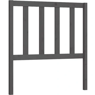 Image of vidaXL Bed Headboard, Solid Pinewood, Grey, 96x4x100 cm Stylish and Comfortable Support with Easy Assemble