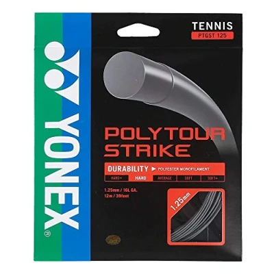 Image of YONEX Unisex Adult Poly Tour Strike String Set 12m Dark Grey Tennis String, One Size