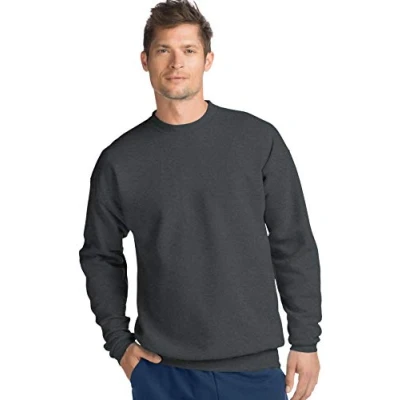 Image of Hanes ComfortBlend EcoSmart Men`s Crew Sweatshirt, 5XL Charcoal Heather