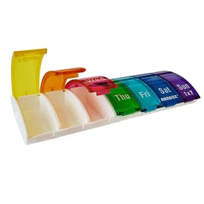 Image of Anabox 7 Day Pill Organiser Rainbow Colour