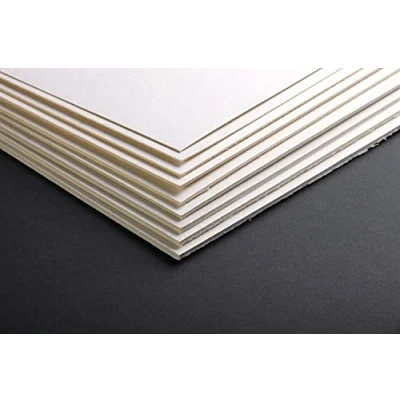 Image of Clairefontaine Ref 93971C Real Cellulose White Board (5 Sheets) 80 x 120cm Sized, 2200gsm Paper, Smooth on Both Sides, Acid Free, pH Neutral 4mm Thick