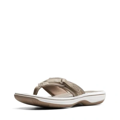 Image of Clarks Women&#039;s Breeze Sea Flip Flop, New Greystone, 5.5 UK M