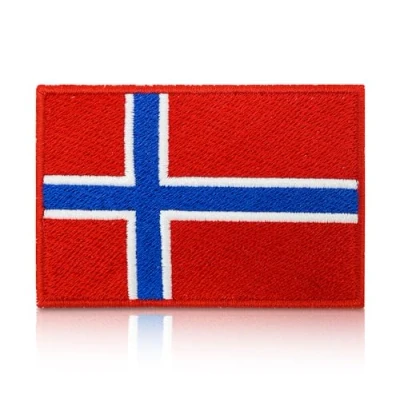 Image of Norway Flag Patch with Hook and Loop Back, Patches, Norwegian Patches Finally Home