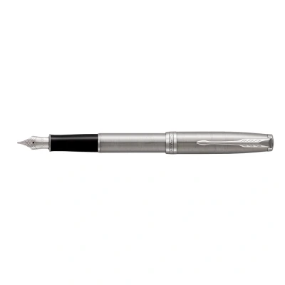 Image of Parker Sonnet Fountain Pen Stainless Steel with Palladium Trim Fine Nib Gift Box