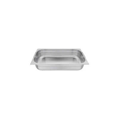Image of Vogue Stainless Steel 1/1 Gastronorm Tray With Handles 13.5 Litre / Depth: 100 mm, Silver, GN Full Size Pan, CB179