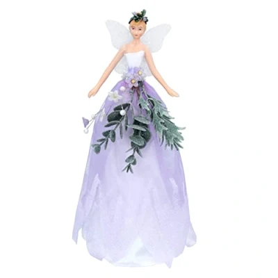 Image of Gisela Graham Winter Dreams Tree Top Fairy, 28 cm