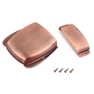 Image of Alnicov Bass Pickup Cover Zinc Alloy Bridge Plate Set for Electric Guitar Bronze
