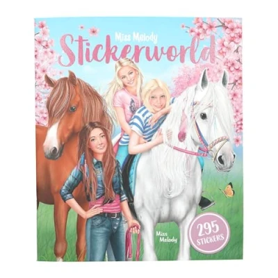 Image of Depesche 0013028 13028 Miss Melody Book with 24 Background Pages to Design Yourself, Including 3 Double Sided Stickers, Multicoloured
