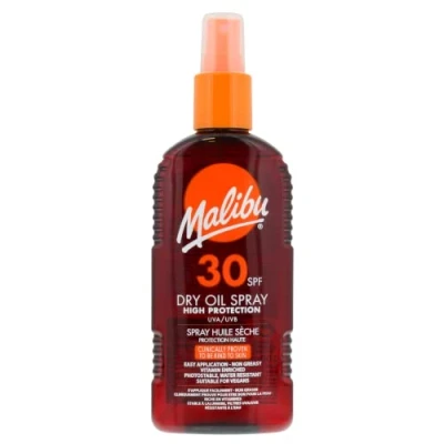 Image of Malibu Sun SPF 30 Non Greasy Dry Oil Spray, High Protection, Water Resistant, 200ml
