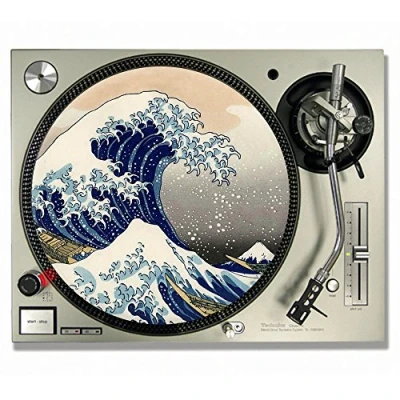 Image of The Great Wave Off Kanagawa Hokusai DJ SLIPMATS/Turntable SLIP MATS Vinyl (7inch)