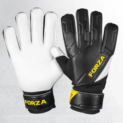 Image of FORZA Club Goalkeeper Gloves [7 Sizes] Adult &amp; Kids Goalkeeping (Black, Size 8 (Small Adult))
