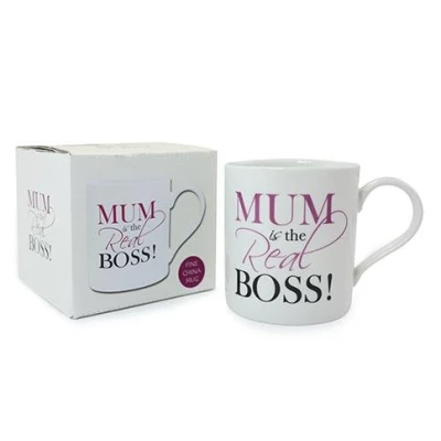 Image of Mum is the Real Boss! Mug with Gift Box
