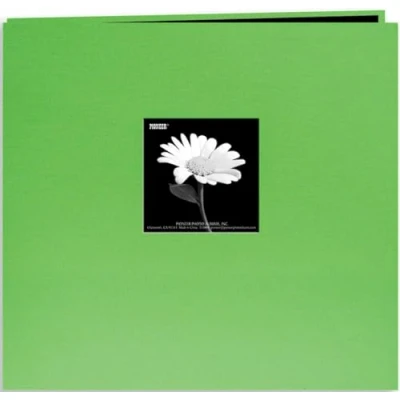 Image of Pioneer 8 x inch Book Cloth Cover Post Bound Album, Citrus Green