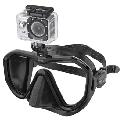 Image of SEAC Appeal Pro, Made in Italy single lens diving mask with universal attachment for action cameras