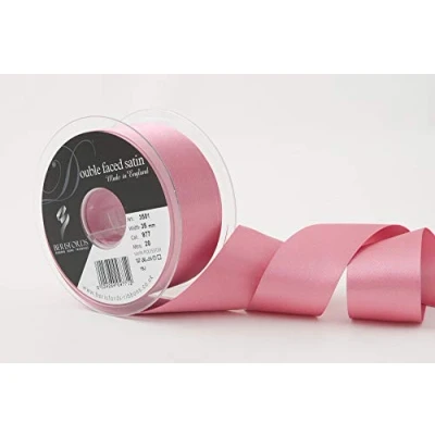 Image of Berisfords Double FACE Poly Satin Ribbon, Mauve, 35 mm