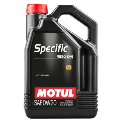 Image of Motul Specific RBS0 2AE 100% Synthetic Engine Oil for Petrol &amp; Diesel Vehicles Compatible with VOLVO SAE J 300, 0W 20 (5 Litres)