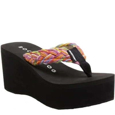 Image of ROCKET DOG Women&#039;s Rainbow Braid Shadows Flip Flop, 6 UK