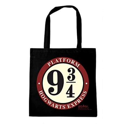 Image of Logoshirt Harry Potter Hogwarts Express Platform 9 3/4 Shopping Bag Eco Resuable Shopper Original Licensed Design