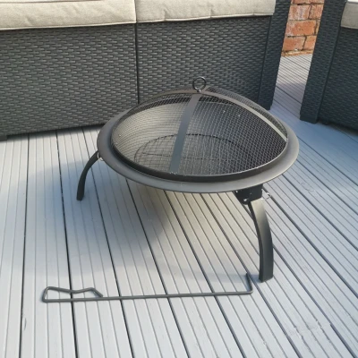 Image of Redwood Fire Pit With Grill 56Cm X 45Cm