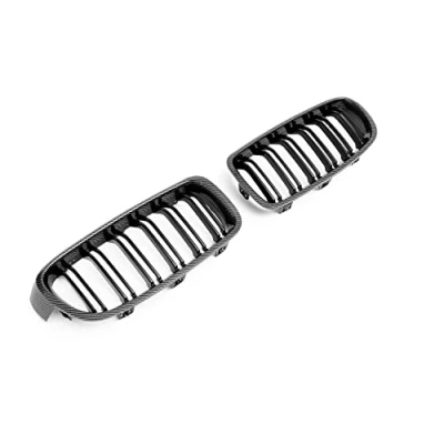 Image of Fits For BMW F30 F31 Gloss Carbon Look Grills Performance Front Grill Touring