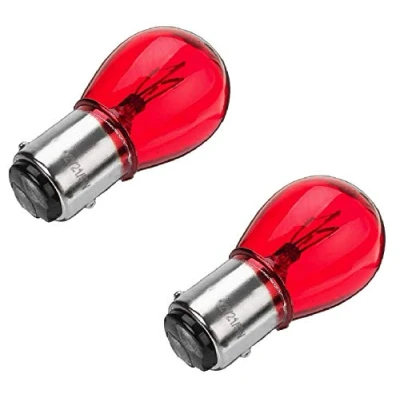 Image of 2x 12V 21/5W BAY15D RED BULB LAMP LIGHT REAR STOP BRAKE AUTO MOTORCYCLE MOTORBIKE