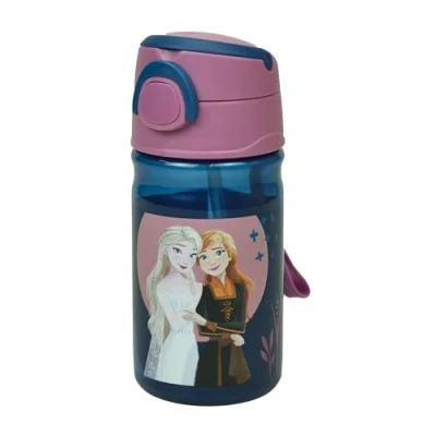 Image of OM SUPPLIES Frozen Reusable Sipper Canteen Cycling Lab Dropping Water Bottle Drink with built in handle for Easy Carry School Lunch Kids Childrens 350ml (Frozen)