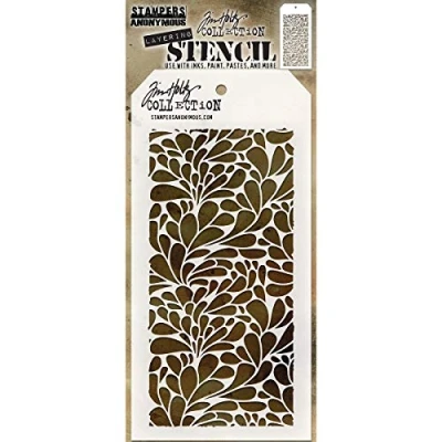 Image of Art Gone Wild Tim Holtz Splash Stencil, Synthetic Material, 28.4 x 11.4 0.1 cm